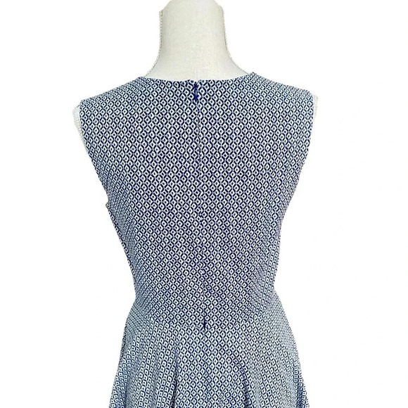 Diane von Furstenberg Jeannie Blue White Fit & Flare Mini Dress Size 6 NWT - Picture 11 of 16